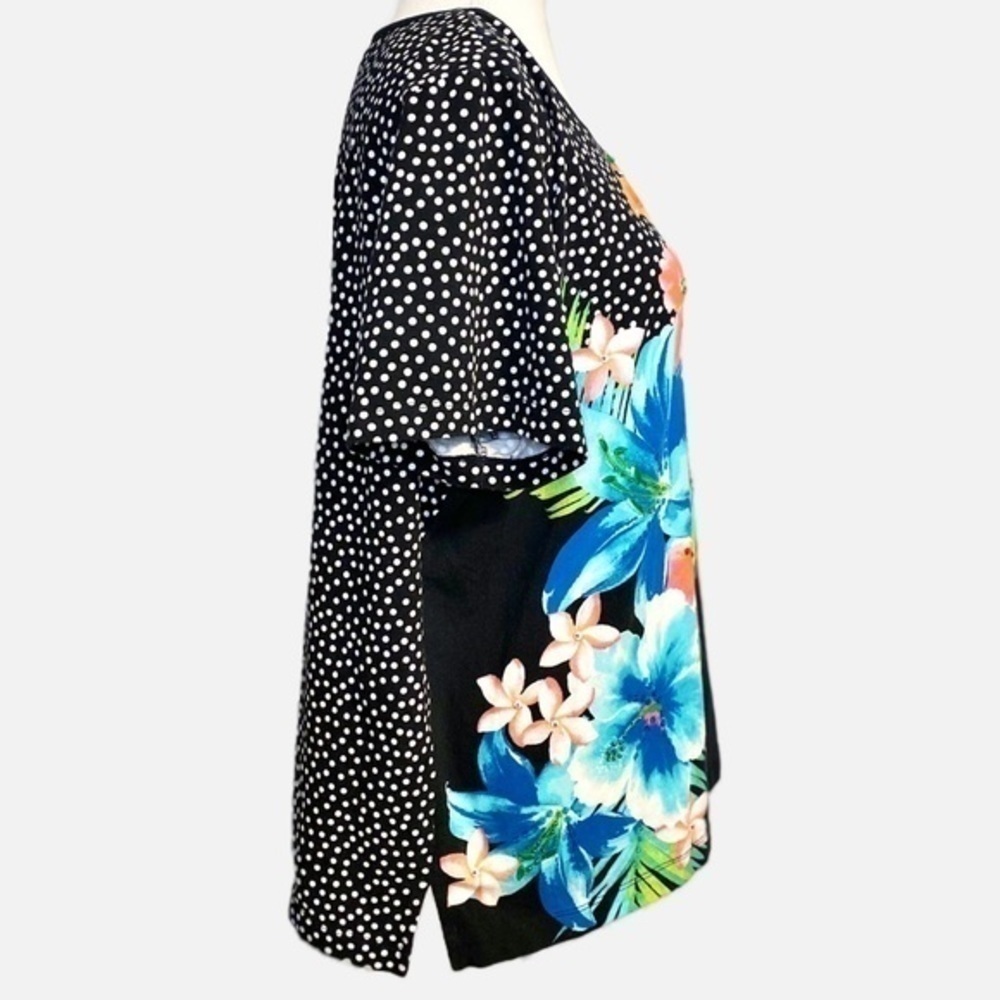 ALFRED DUNNER Top, Tropical & Polka Dots - Picture 3 of 8
